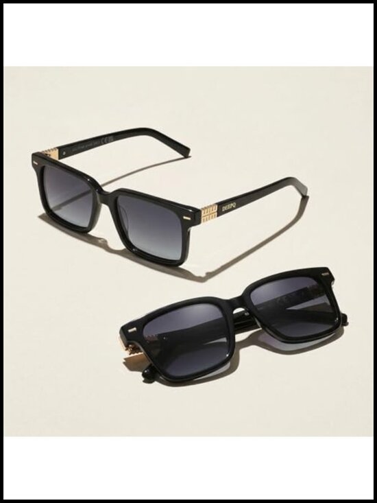 Retro Square Polarized Sunglasses UV400 Vintage Shades main image 2